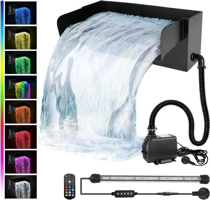 Vijver, waterval, spillway, 30 cm, zwart, roestvrij staal, w, Huis en Inrichting, Woonaccessoires | Overige, Nieuw, Verzenden