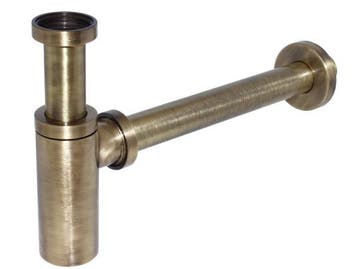 Veiling - De Beer designsifon 5/4x32mm met muurbuis brons, Doe-het-zelf en Bouw, Sanitair, Nieuw