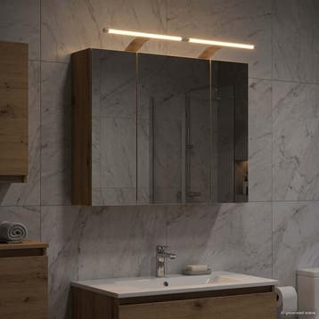 vidaXL Badkamerspiegelkast Ambachtelijk Eiken 60 x 14,5 x 50, Verzenden, Nieuw