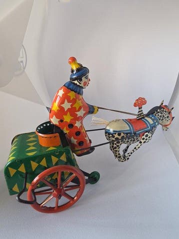 Raro Clown in Latta con Calesse - URSS Anni 60 (Con