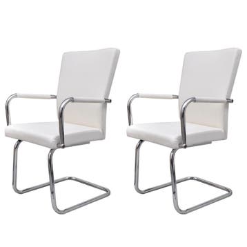Eetkamerstoelen Wit 2st | 75% korting | Retour deal, Overige materialen, Gebruikt, Twee, Verzenden
