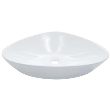 vidaXL Wastafel 58,5x39x14 cm keramiek wit, Verzenden, Nieuw