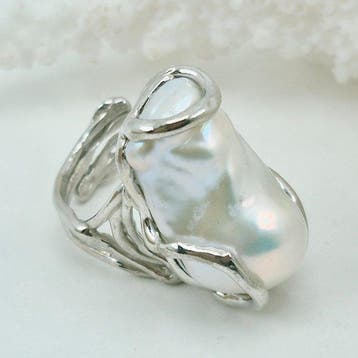 Zilver, Zonder reservering - Ring - PERLA BAROCCA