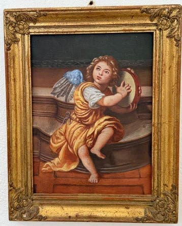 Tiziano Vecellio (1576), - Angelo con tamburello