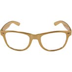 Bril Metallic Goud, Verzenden, Nieuw