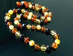Ambre Collier - Ambre baltique véritable, perles baroques,