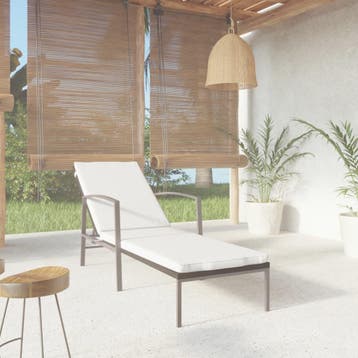 vidaXL Ligbed met kussen poly rattan zwart, Verzenden, Nieuw