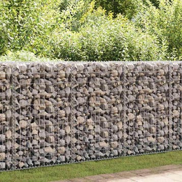 vidaXL Schanskorfmuur met deksels 60x30x100 cm, Verzenden, Nieuw