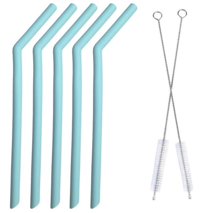 Fako Bijoux - Siliconen Rietjes Set - 5 Herbruikbare Rietjes, Huis en Inrichting, Keuken | Bestek, Verzenden