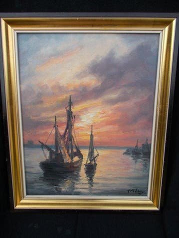 Robert Frenay(1903-1986) - Boten te Zeebrugge