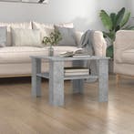 vidaXL Salontafel 60x60x42 cm bewerkt hout betongrijs, Verzenden