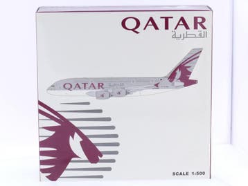 Schaal 1:500 5 stars 0481QA Qatar Airways Airbus A380 Reg..., Ophalen of Verzenden, Zo goed als nieuw