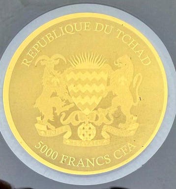 Tsjaad. 5000 Francs Buffalo , Big Five, oro 1/200 Oz (.999)