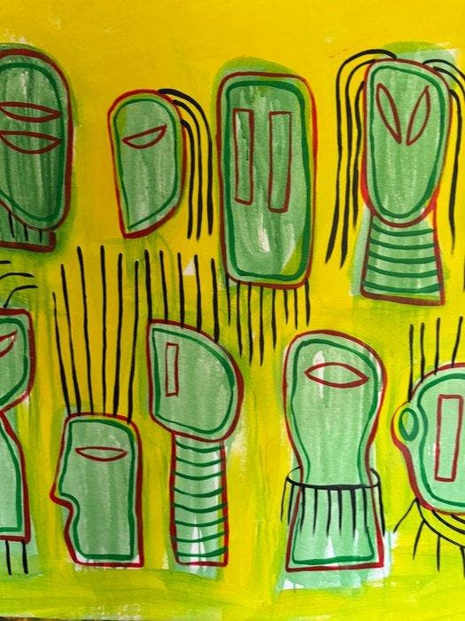 Freda People - Voodoo Collection XXL, Antiquités & Art, Art | Peinture | Moderne