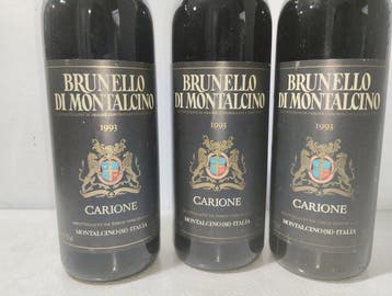 1993 Carione - Brunello di Montalcino - 3 Bouteilles (0,75, Nieuw