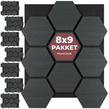 Akoestische panelen Sonic Shield houtlook - zwarte eik, Verzenden