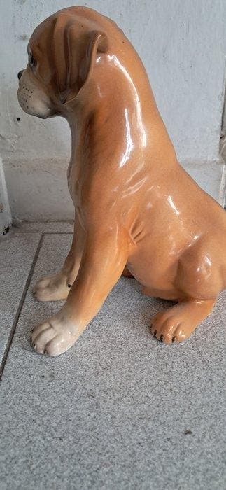 Ronzan - sculptuur, Large Boxer - 25 cm - Aardewerk, Antiquités & Art