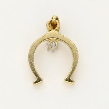 Hanger - 18 karaat Geel goud - 0.05ct. tw. Diamant