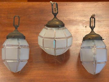 Lamp (3) - Messing, Glas
