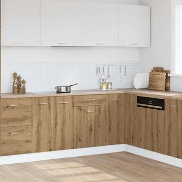 vidaXL Onderkast met lade Lyon 50x46x81,5 cm bewerkt hout, Huis en Inrichting, Kasten | Overige, Verzenden, Nieuw