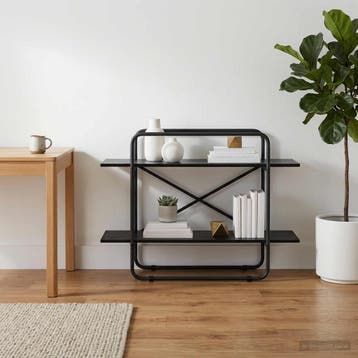 vidaXL Boekenplank 2-laags 100 x 35 x 70 cm PB Zwart eiken, Verzenden