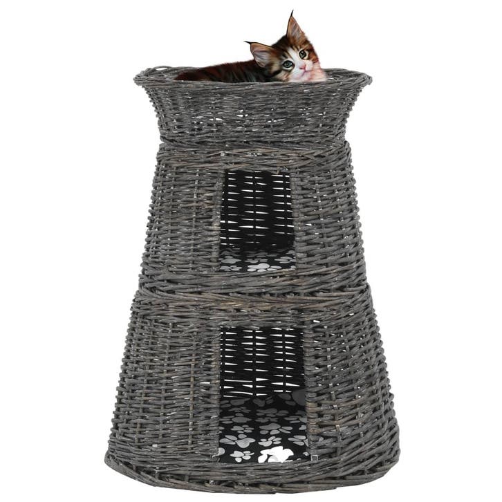 vidaXL 3-delige Kattenmandenset met kussens 47x34x60 cm, Dieren en Toebehoren, Katten-accessoires, Nieuw, Verzenden