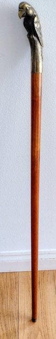 Wandelstok - hout messing