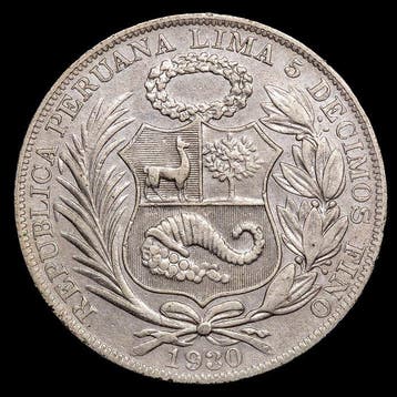 Peru. 1 Sol 1930 - Lima (Zonder minimumprijs), Postzegels en Munten