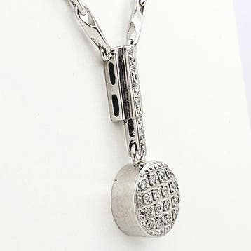 Collier - 18 carats Or blanc - 0.11ct. tw. Diamant, Nieuw