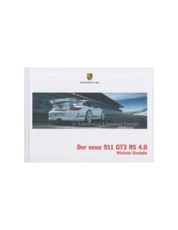 2011 PORSCHE 911 GT3 RS 4.0 HARDCOVER BROCHURE DUITS, Ophalen of Verzenden, Nieuw