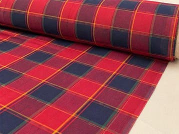 GCFabrics – katoenen meubelstof met tartanmotief uit