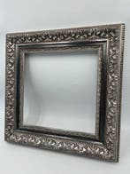 Cadre - Bois - cadre argenté robuste, Antiquités & Art