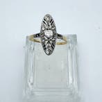 Sans prix de réserve - Bague - 14 carats Or jaune - 0.12ct.