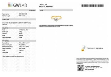 Sans prix de réserve - Bague - 14 carats Or jaune - 0.51ct., Nieuw