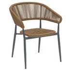 Stoel | PVC Rotan/Aluminium | Naturel | Grijs Frame |, Verzenden, Nieuw in verpakking