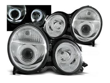 Angel Eyes koplampen Chrome geschikt voor Mercedes W210, Verzenden, Nieuw, Mercedes-Benz