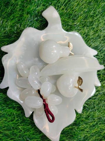 Fruitschaal (5) - natuurmarmer - Witte marmeren fruitschaal