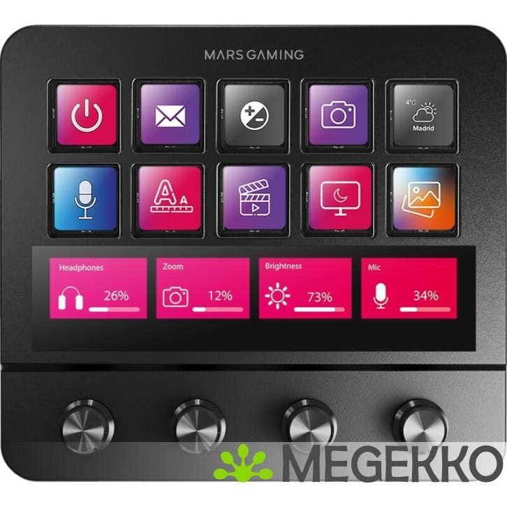 Mars Gaming MSD-Pro Control Deck Zwart, Computers en Software, Overige Computers en Software, Nieuw, Verzenden