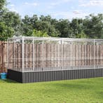 vidaXL Volière met verlengstuk 1246x207x212 m staal, Verzenden