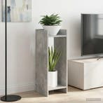 vidaXL Plantenstand met plank 2 pcs Beton Grijs 30 x 30 x 80, Tuin en Terras, Verzenden, Nieuw