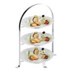 Etagere/Serveerstandaard | Verchroomd | Ø260x430(h)mm EMGA, Verzenden