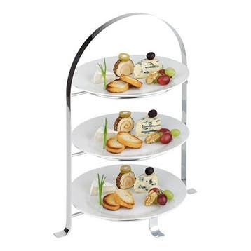 Etagere/Serveerstandaard | Verchroomd | Ø260x430(h)mm EMGA, Verzenden
