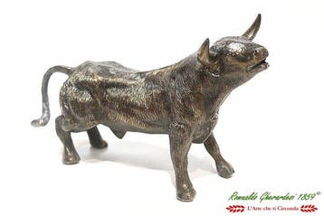 sculptuur, Il Toro - 13 cm - Brons