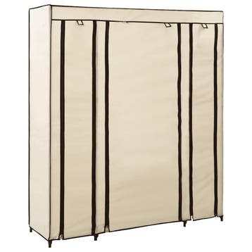 vidaXL Kledingkast met vakken en stangen 150x45x176 cm stof, Verzenden