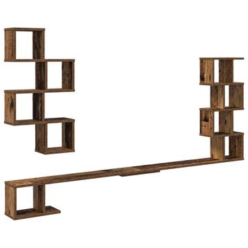 vidaXL Wandgemonteerd TV Rek Oud hout 160 x 15 x 94 cm, Verzenden, Nieuw