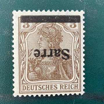 Territoire du bassin de la Sarre 1920 - 3 Pf Germania avec