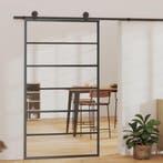 vidaXL Schuifdeur met beslag 102x205 cm aluminium en, Doe-het-zelf en Bouw, Deuren en Vliegenramen, Verzenden, Nieuw