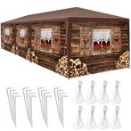 tectake Paviljoen Almchalet met verwijderbare zijdelen - 9 m, Verzenden, Nieuw