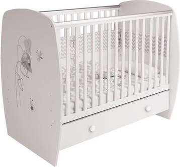 Kinderbed 120 x 60 met lade - Wit, Kinderen en Baby's, Badjes en Verzorging, Verzenden, Nieuw