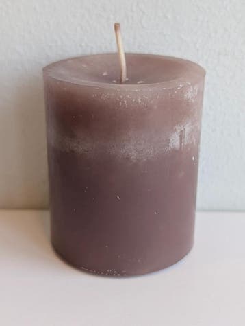 Trendkaars Kaars Zelfdovend Stein Bruin 70x60 mm per stuk, Nieuw